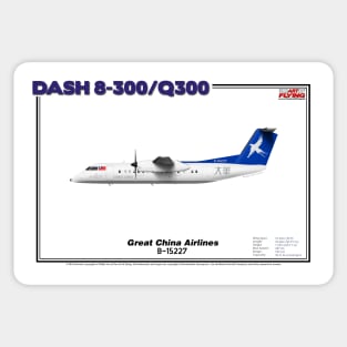 DeHavilland Canada Dash 8-300/Q300 - Great China Airlines (Art Print) Sticker